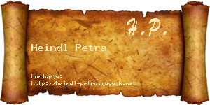 Heindl Petra névjegykártya